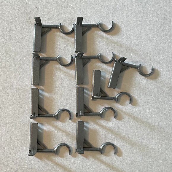 Tap Brackets As Seen On TV Silver Steel Curtain Bracket 30 Lb. 6 Sets! - Picture 1 of 8